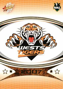 2007 Select NRL Invincible #184 Wests Tigers Logo Front